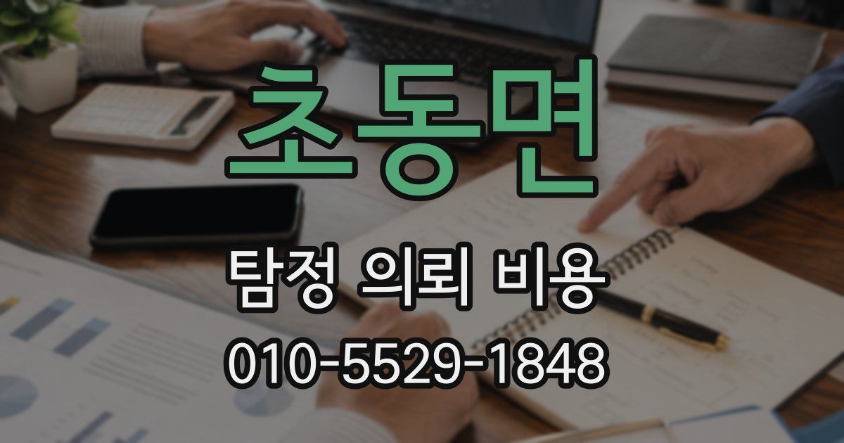 초동면 탐정 의뢰 비용