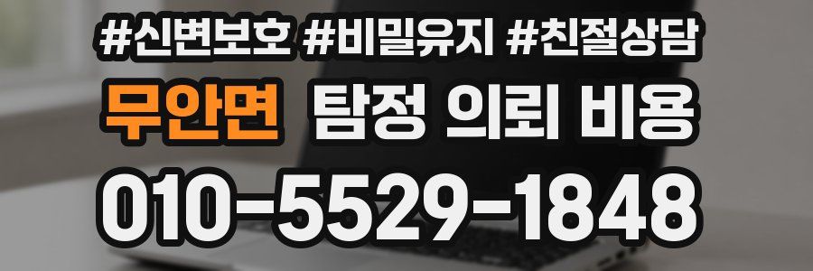 무안면 탐정 의뢰 비용