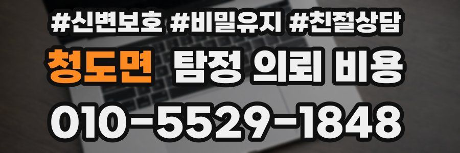 청도면 탐정 의뢰 비용