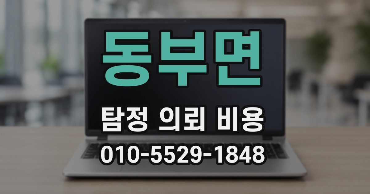 동부면 탐정 의뢰 비용