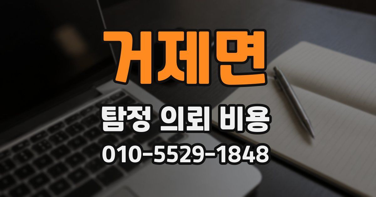 거제면 탐정 의뢰 비용