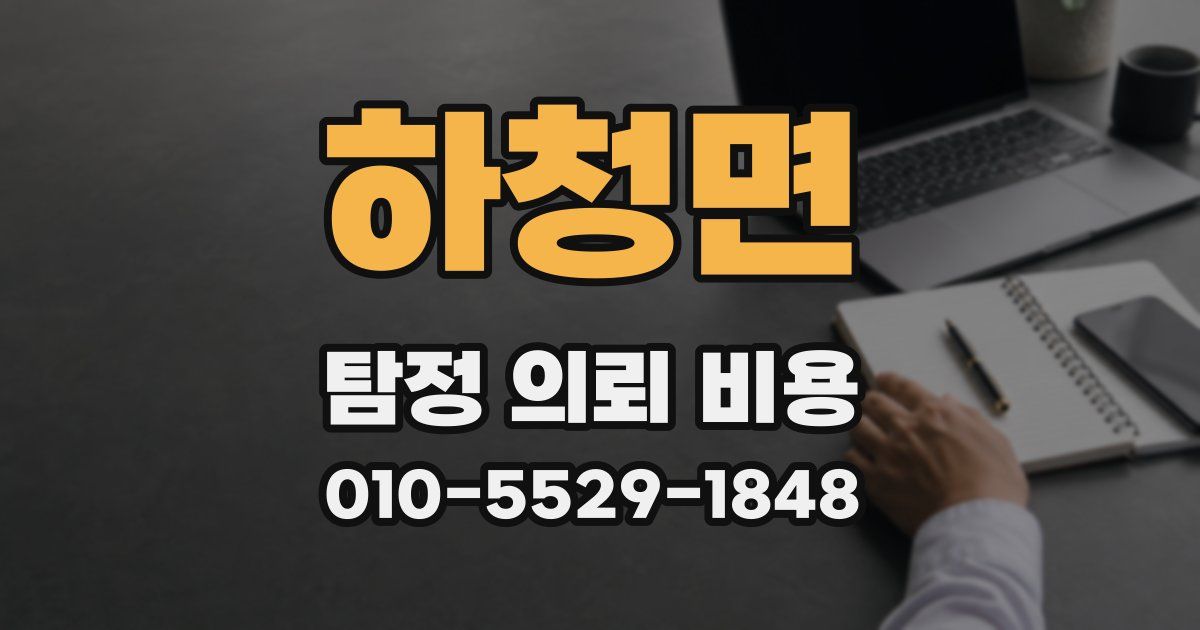 하청면 탐정 의뢰 비용