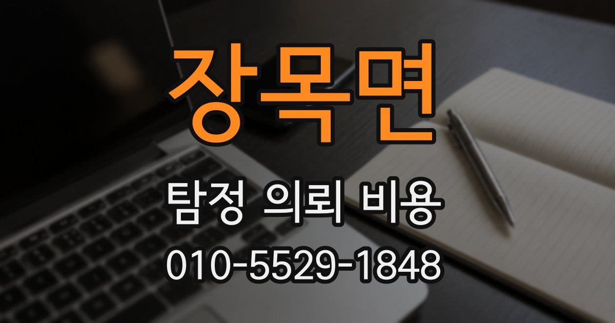 장목면 탐정 의뢰 비용