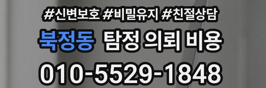 북정동 탐정 의뢰 비용