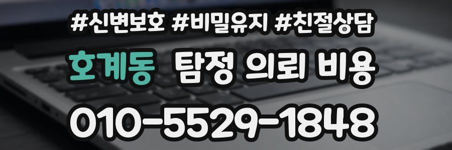 호계동 탐정 의뢰 비용