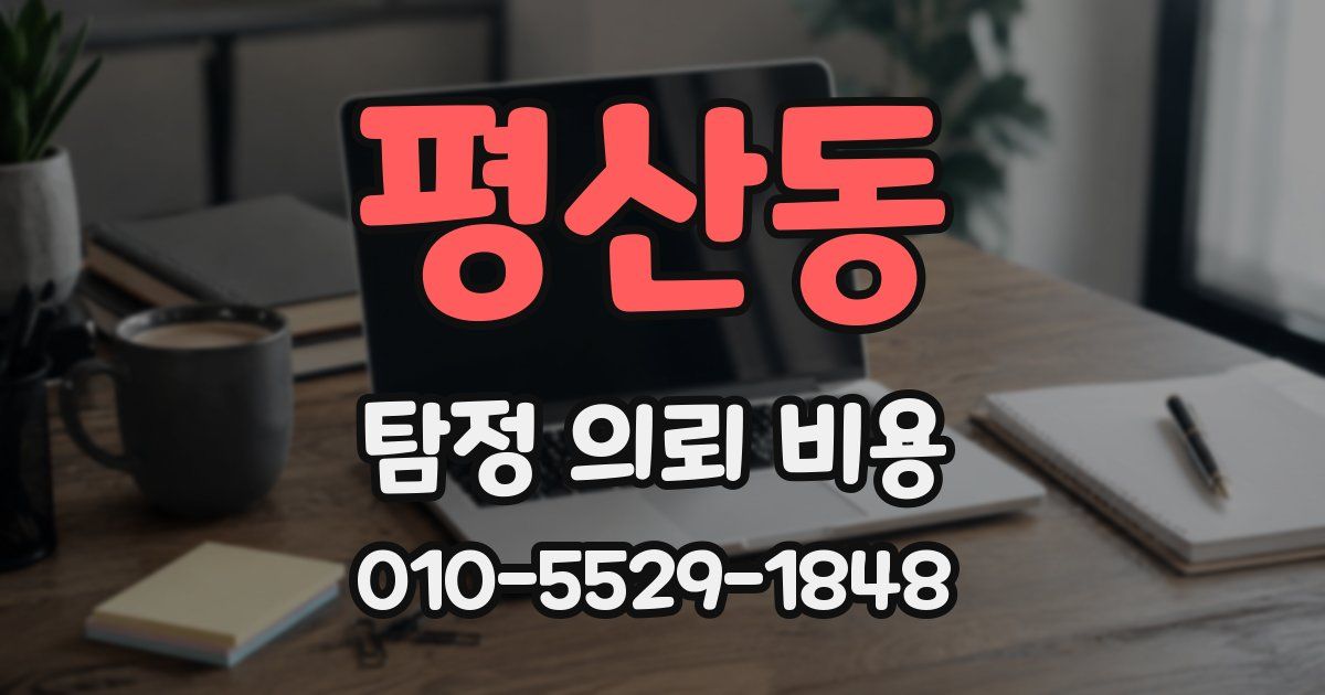 평산동 탐정 의뢰 비용
