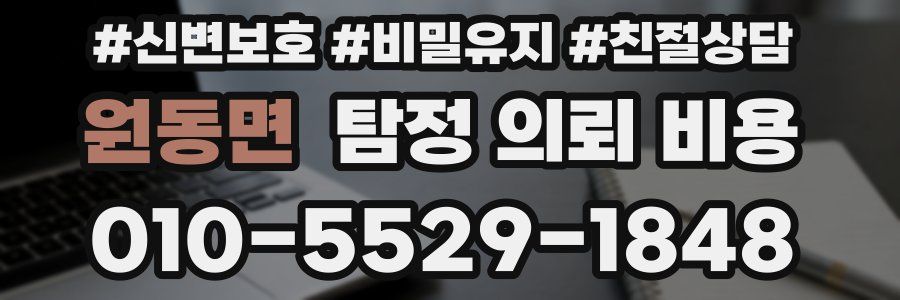 원동면 탐정 의뢰 비용