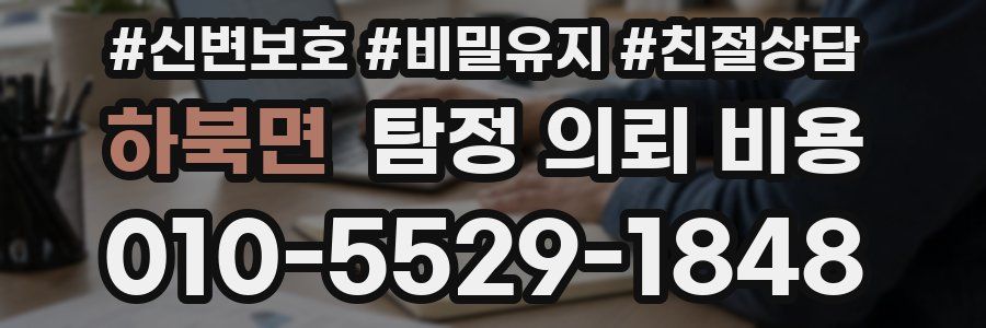 하북면 탐정 의뢰 비용