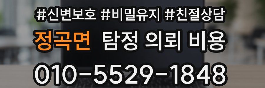 정곡면 탐정 의뢰 비용