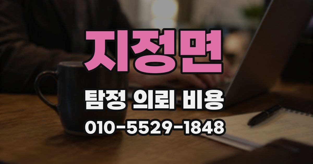 지정면 탐정 의뢰 비용