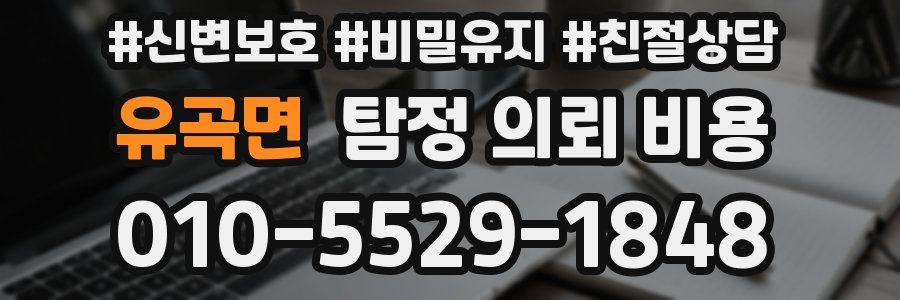 유곡면 탐정 의뢰 비용