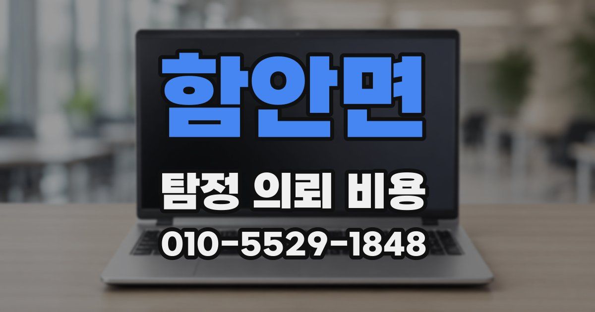 함안면 탐정 의뢰 비용