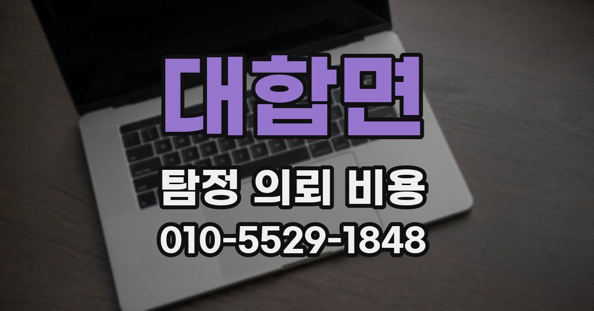대합면 탐정 의뢰 비용