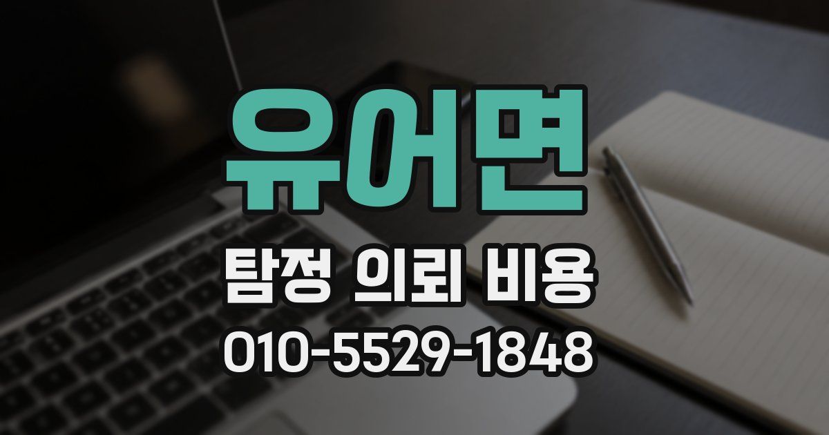 유어면 탐정 의뢰 비용