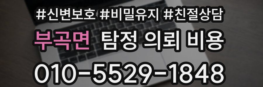 부곡면 탐정 의뢰 비용