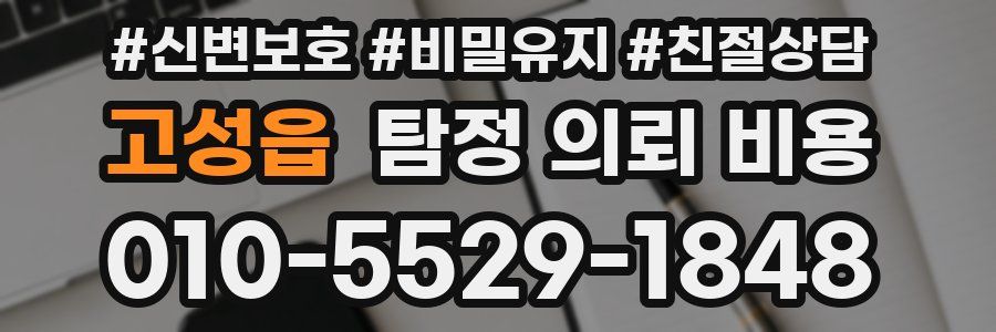 고성읍 탐정 의뢰 비용