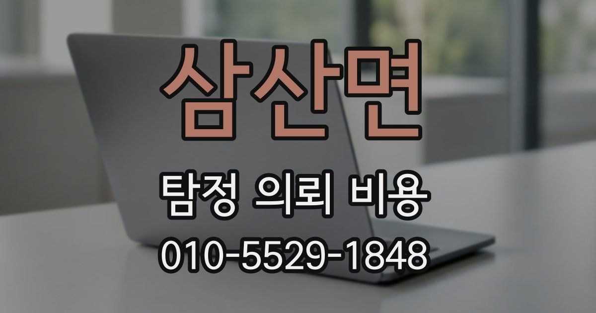 삼산면 탐정 의뢰 비용