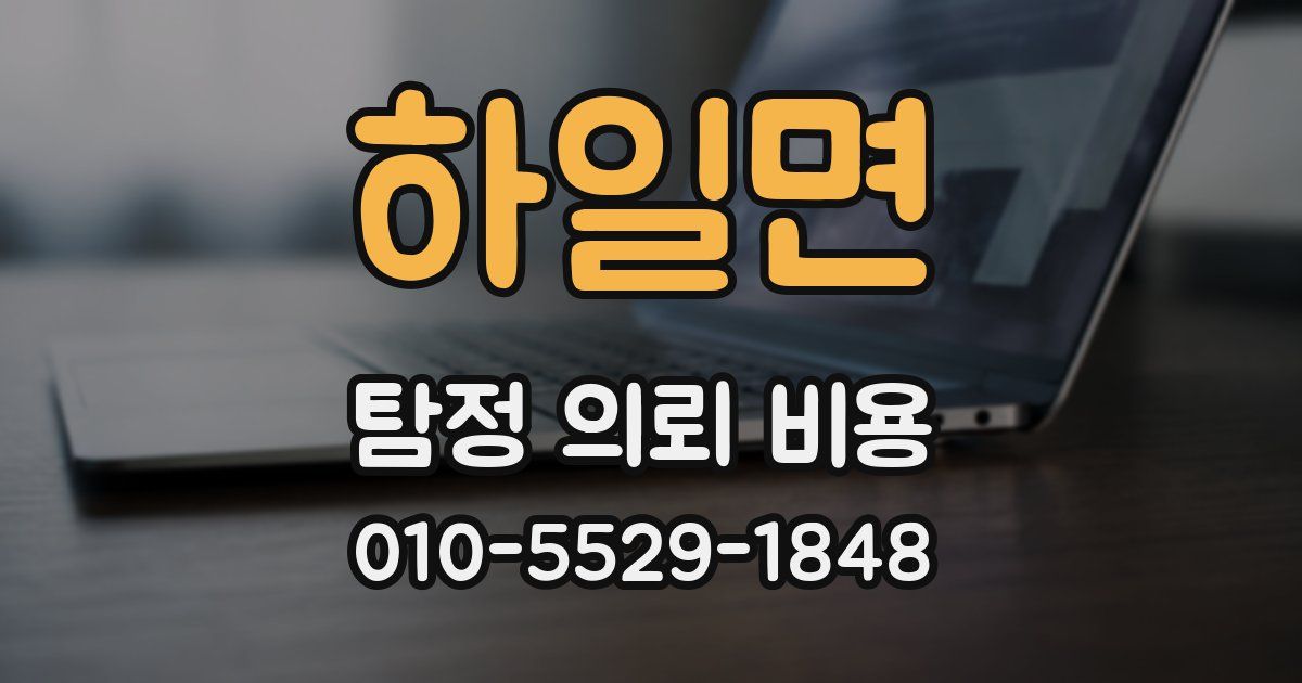 하일면 탐정 의뢰 비용