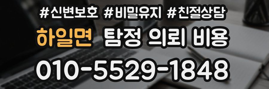 하일면 탐정 의뢰 비용