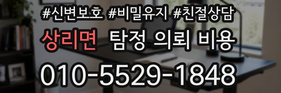상리면 탐정 의뢰 비용