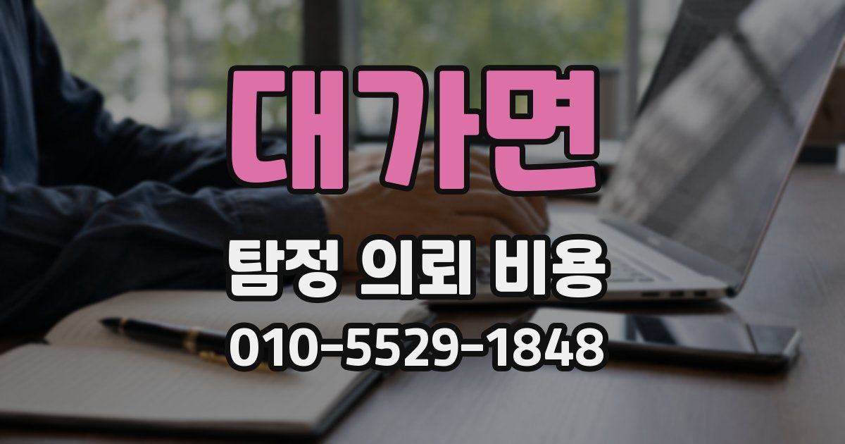 대가면 탐정 의뢰 비용