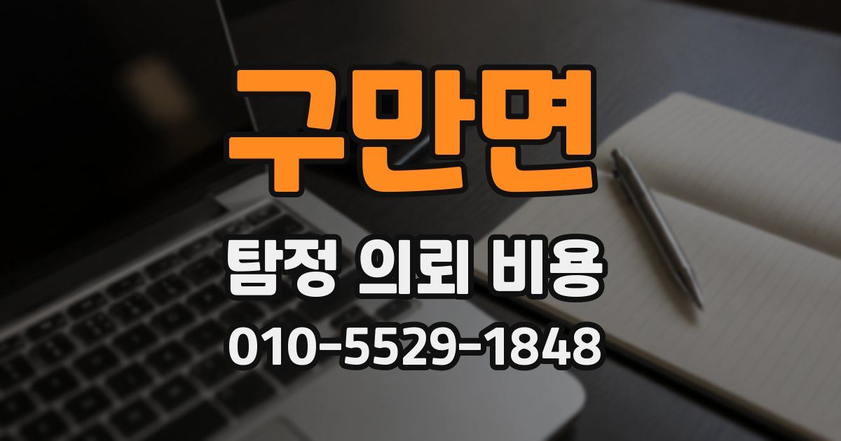 구만면 탐정 의뢰 비용