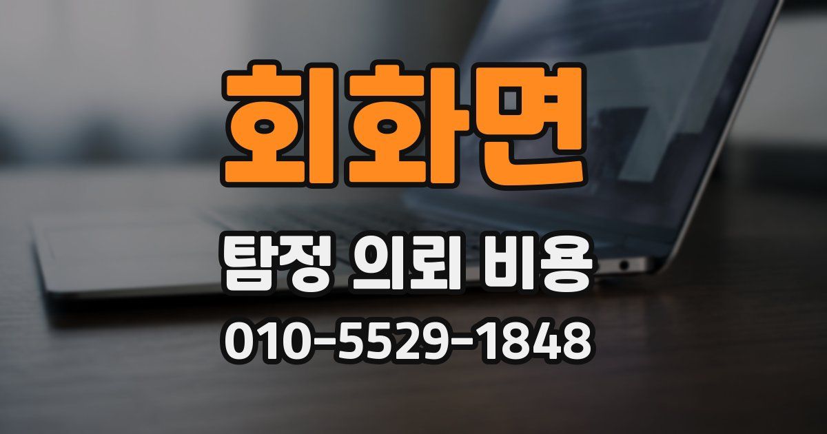 회화면 탐정 의뢰 비용