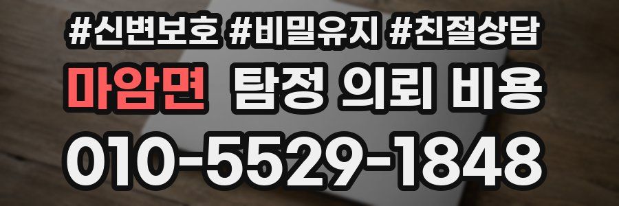 마암면 탐정 의뢰 비용