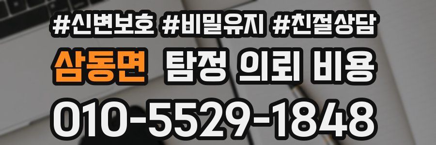 삼동면 탐정 의뢰 비용