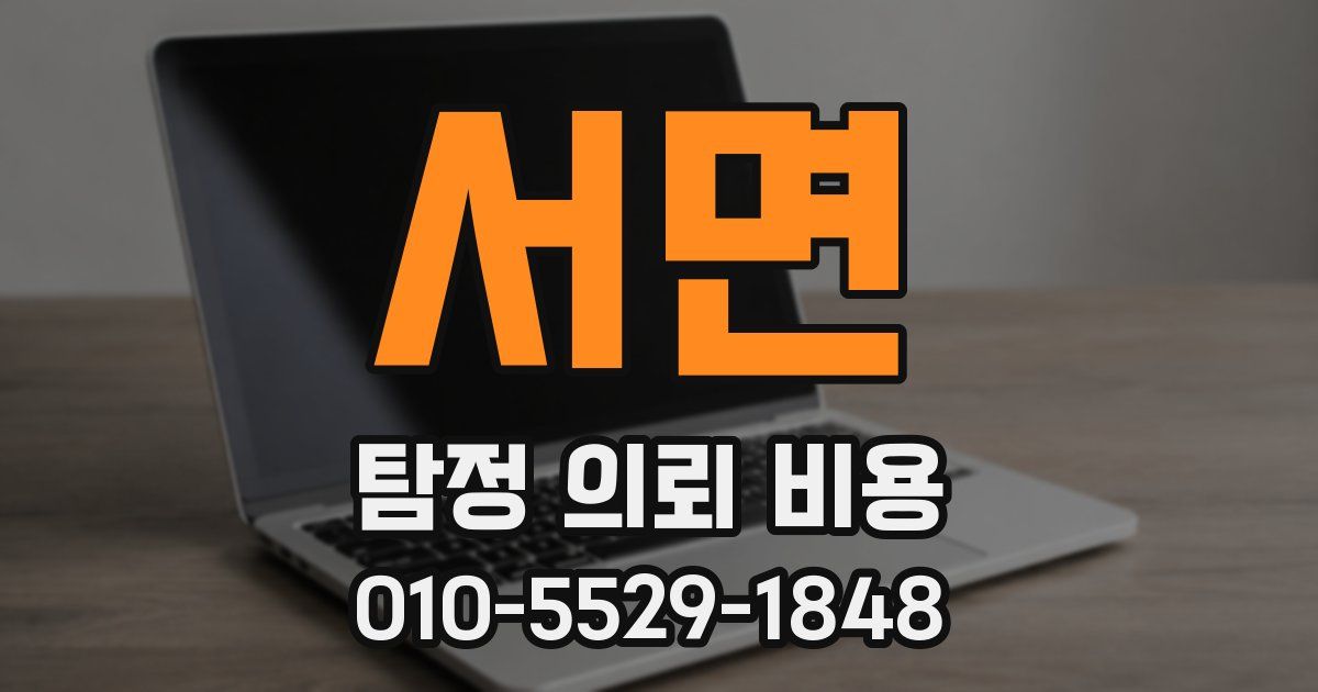 서면 탐정 의뢰 비용
