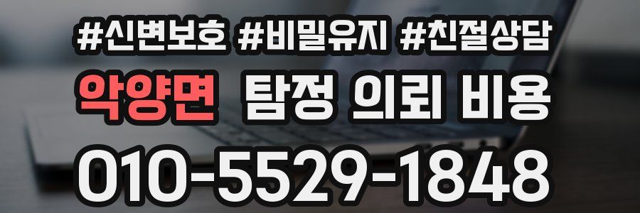 악양면 탐정 의뢰 비용