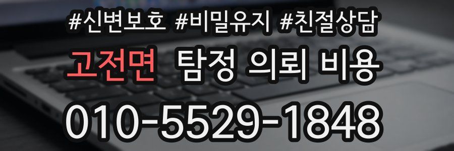 고전면 탐정 의뢰 비용