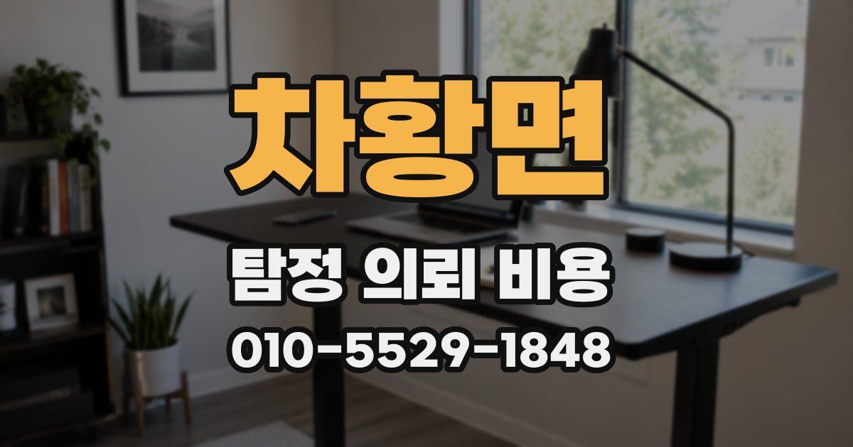 차황면 탐정 의뢰 비용