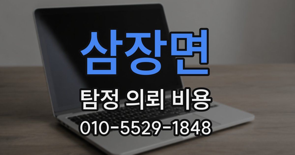 삼장면 탐정 의뢰 비용