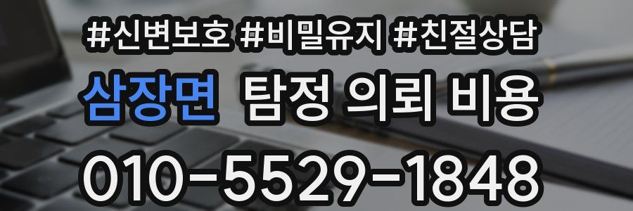 삼장면 탐정 의뢰 비용