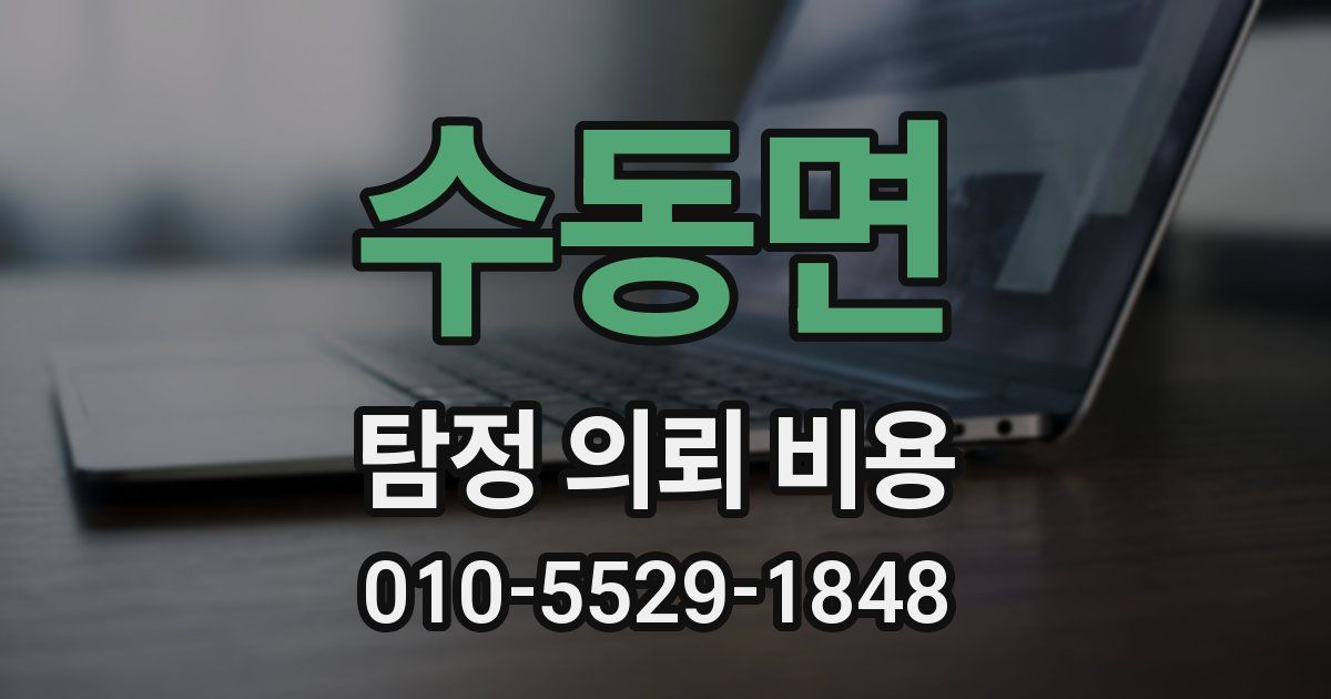 수동면 탐정 의뢰 비용