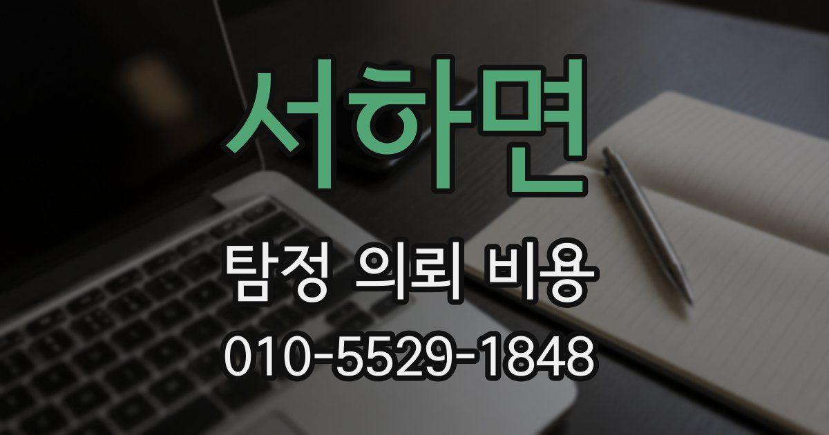 서하면 탐정 의뢰 비용