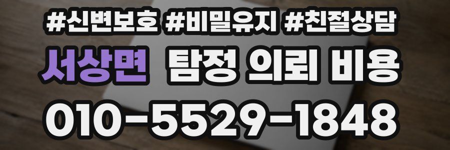 서상면 탐정 의뢰 비용