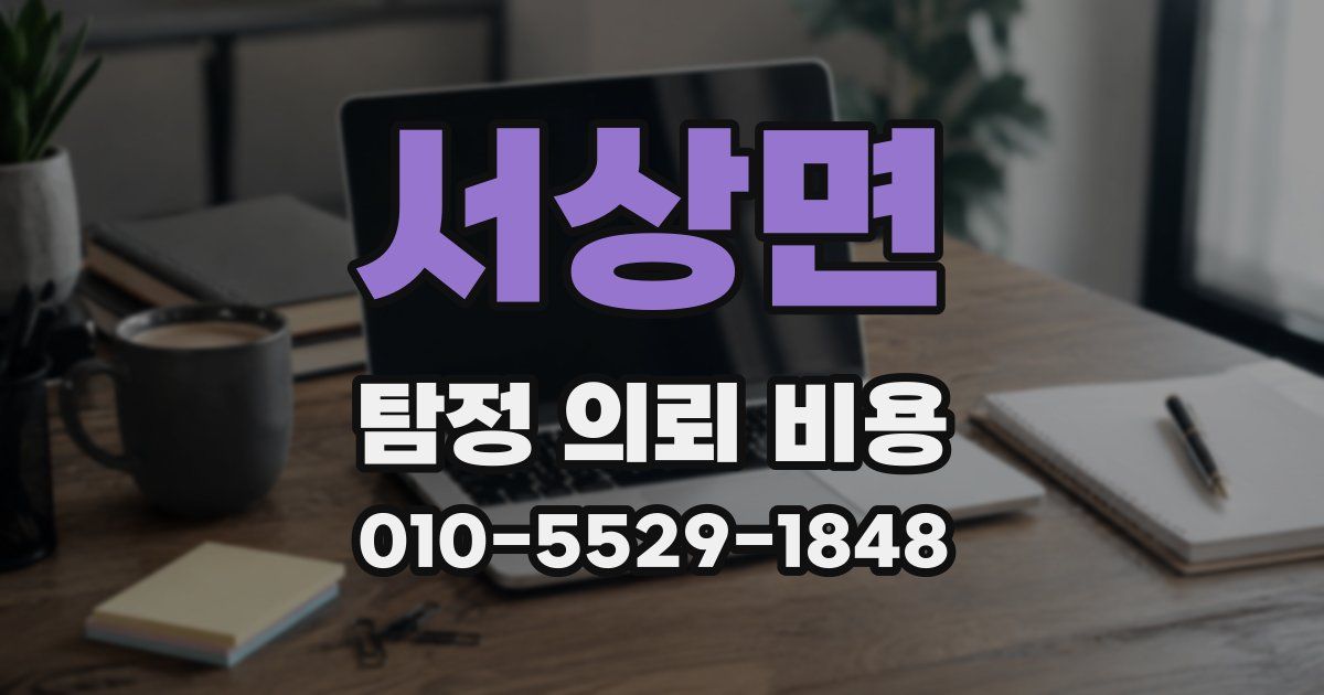 서상면 탐정 의뢰 비용