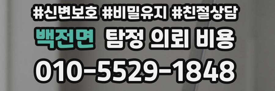 백전면 탐정 의뢰 비용
