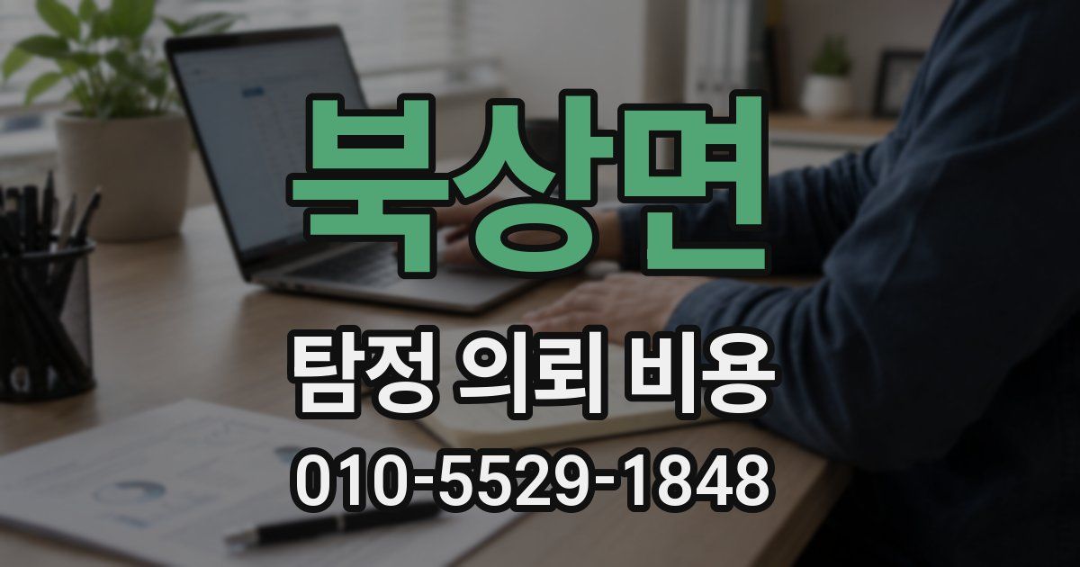 북상면 탐정 의뢰 비용