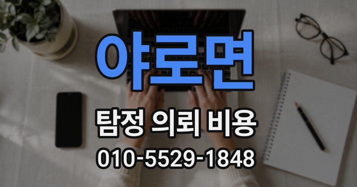 야로면 탐정 의뢰 비용
