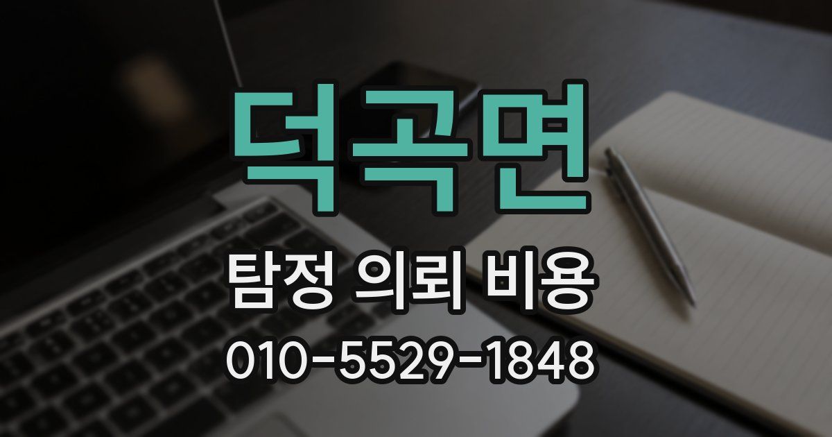 덕곡면 탐정 의뢰 비용