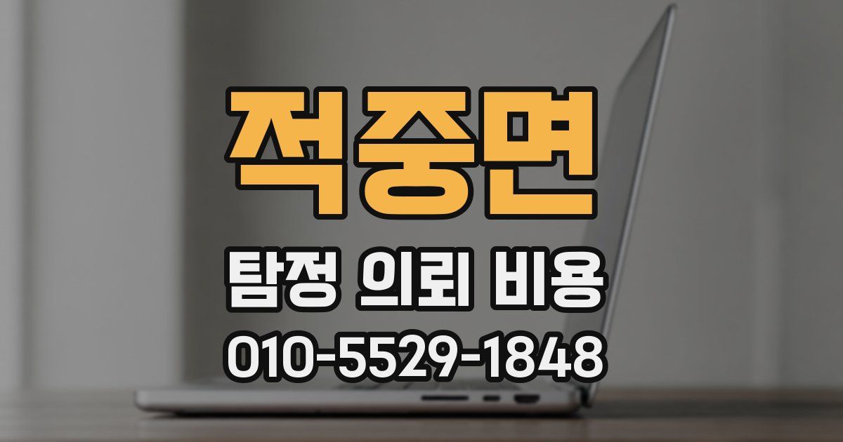 적중면 탐정 의뢰 비용
