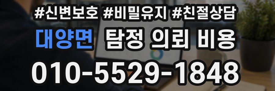 대양면 탐정 의뢰 비용