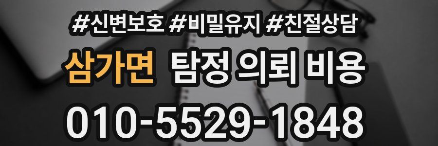 삼가면 탐정 의뢰 비용