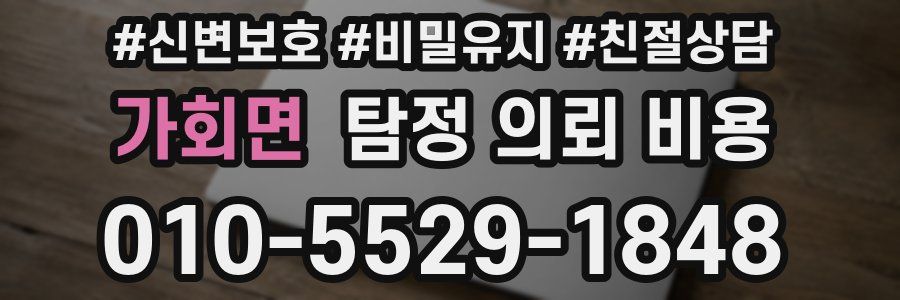 가회면 탐정 의뢰 비용