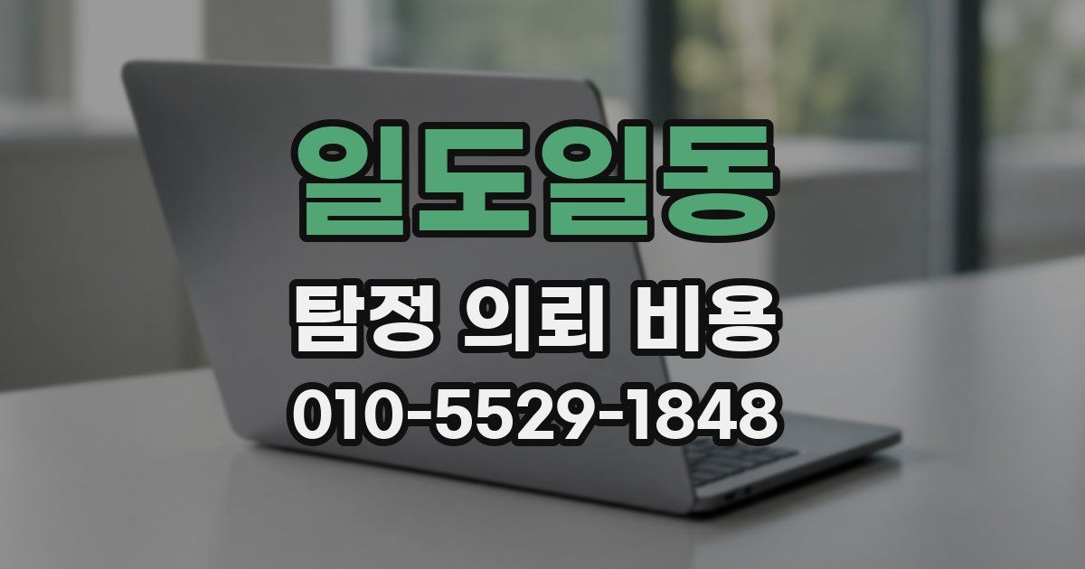 일도일동 탐정 의뢰 비용