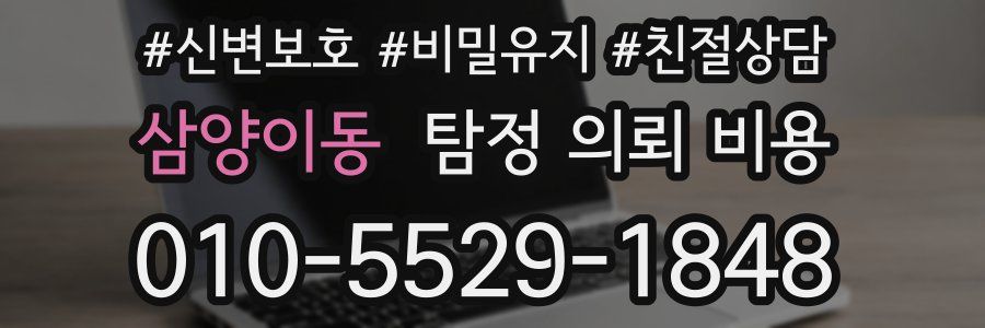 삼양이동 탐정 의뢰 비용