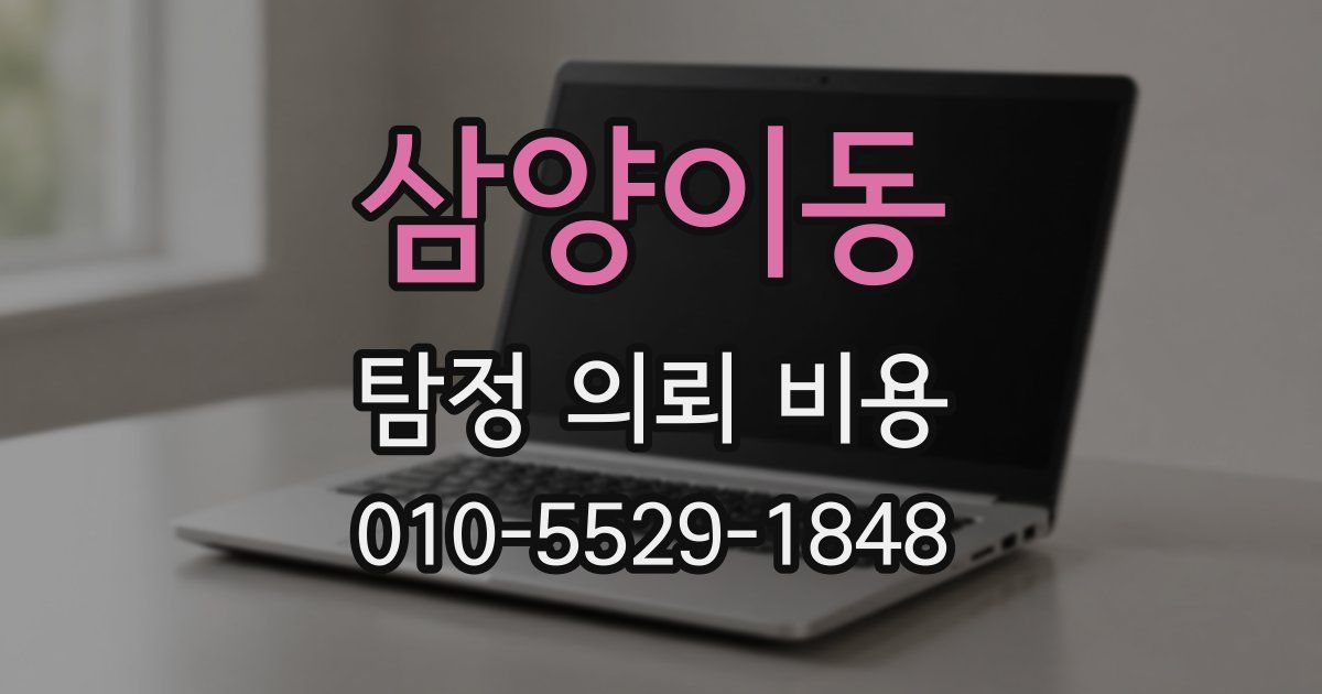 삼양이동 탐정 의뢰 비용